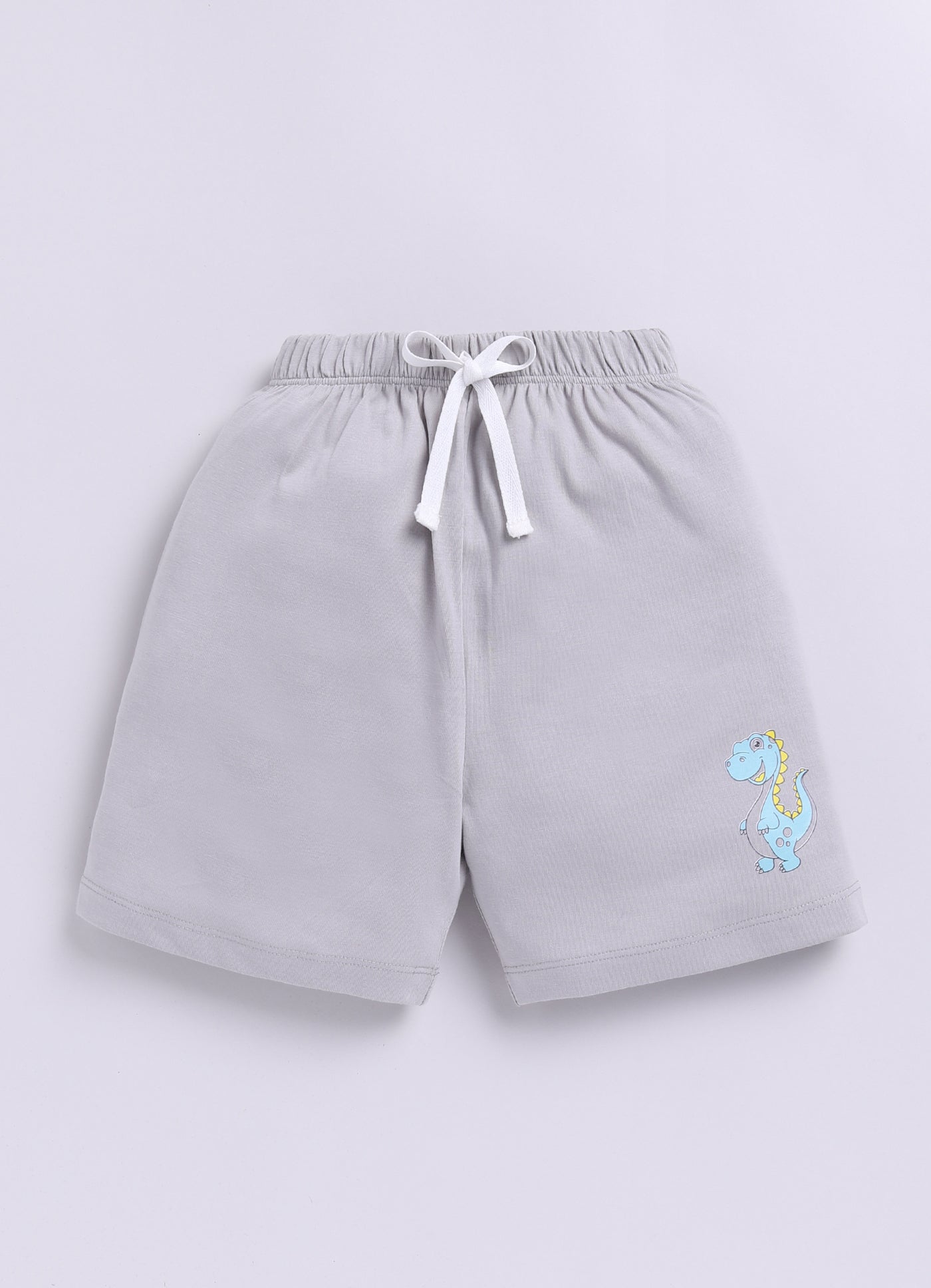 Baby Boys Casual T-shirt Shorts  (WHITE GREY)