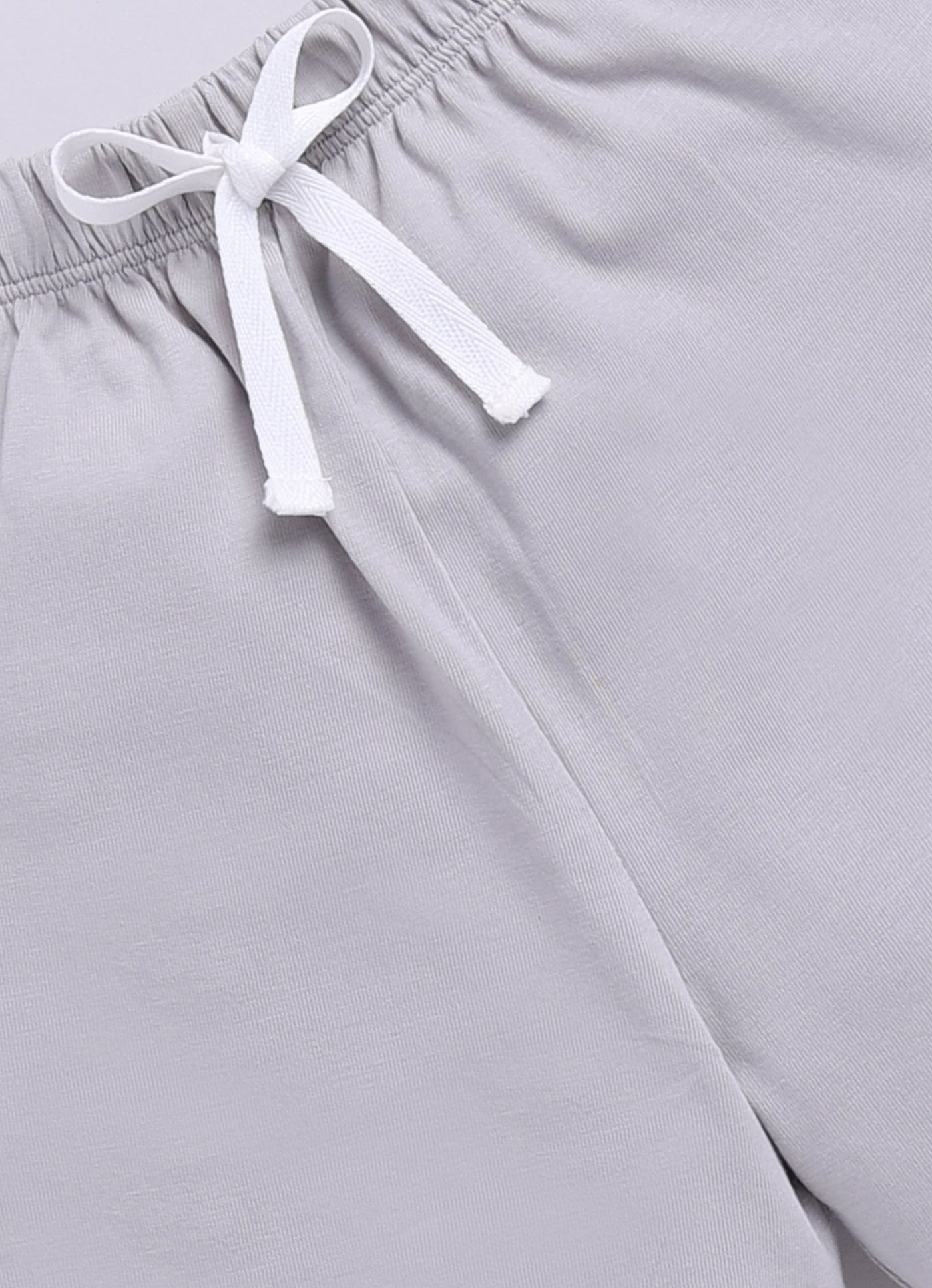 Baby Boys Casual T-shirt Shorts  (WHITE GREY)