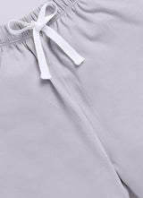 Baby Boys Casual T-shirt Shorts  (WHITE GREY)