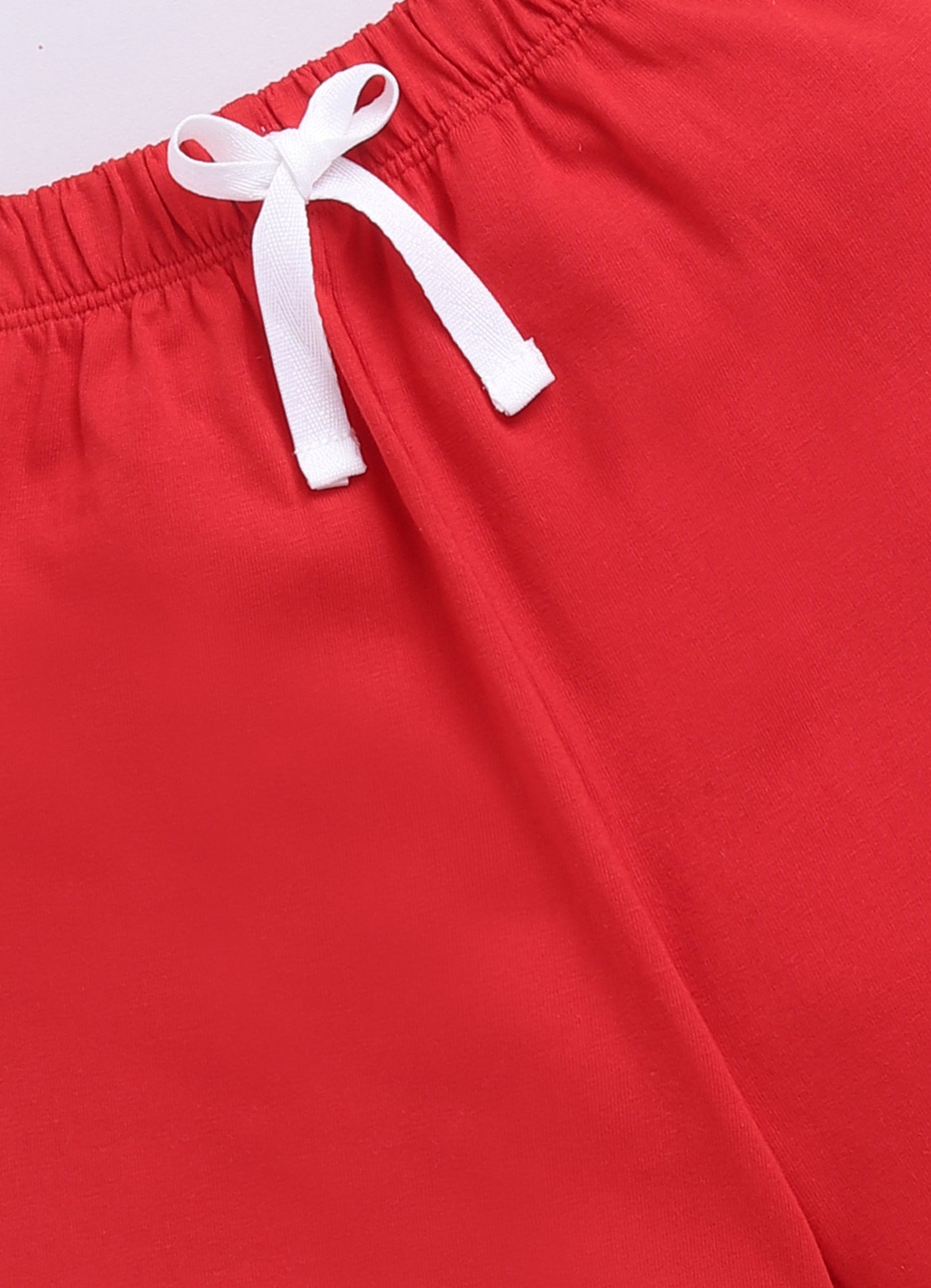 Baby Boys Casual T-shirt Shorts  (WHITE RED)