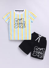 Baby Boys Casual T-shirt Shorts  (MULTI)