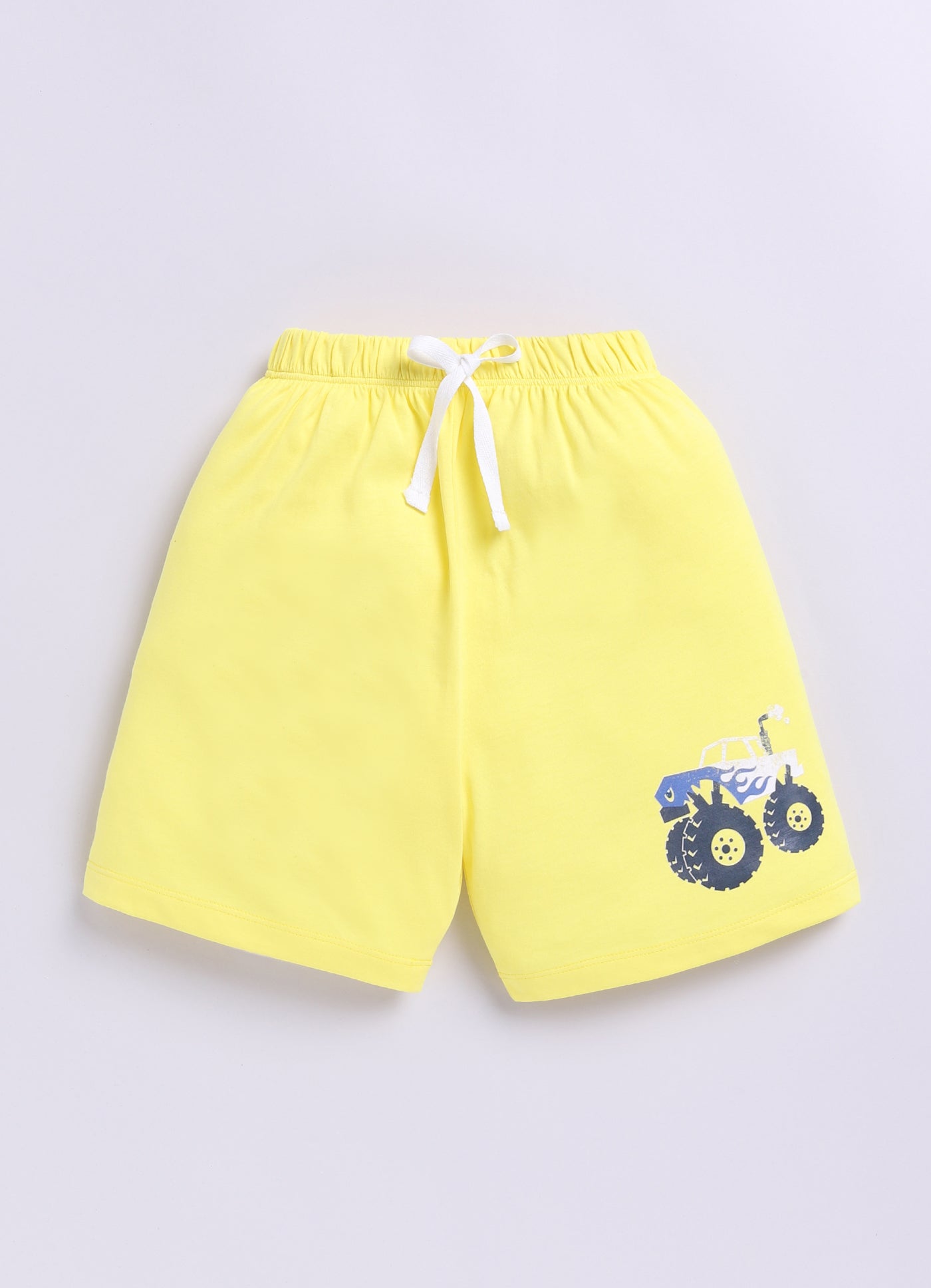 Baby Boys Casual T-shirt Shorts  (CREAM YELLOW)