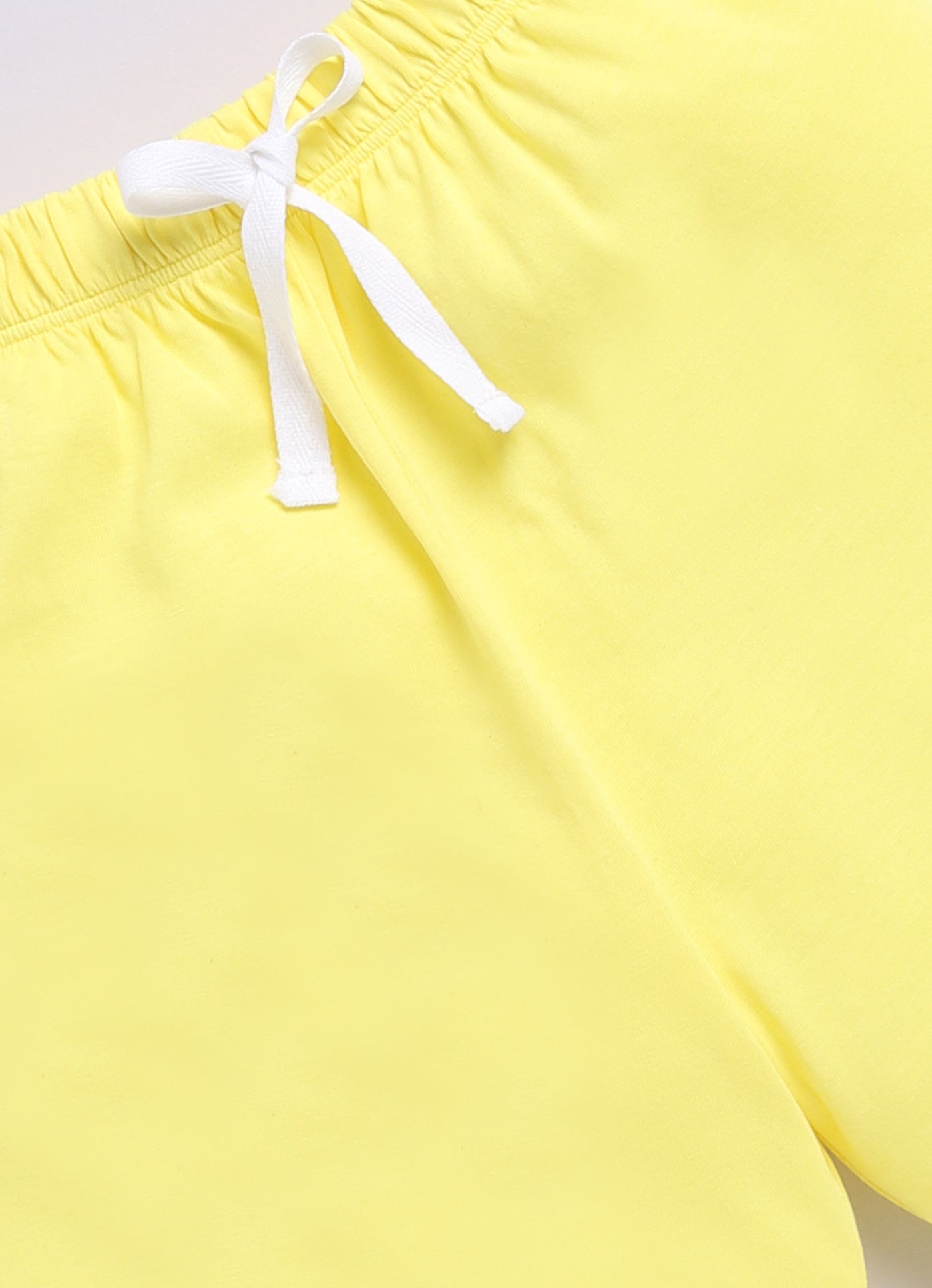 Baby Boys Casual T-shirt Shorts  (CREAM YELLOW)