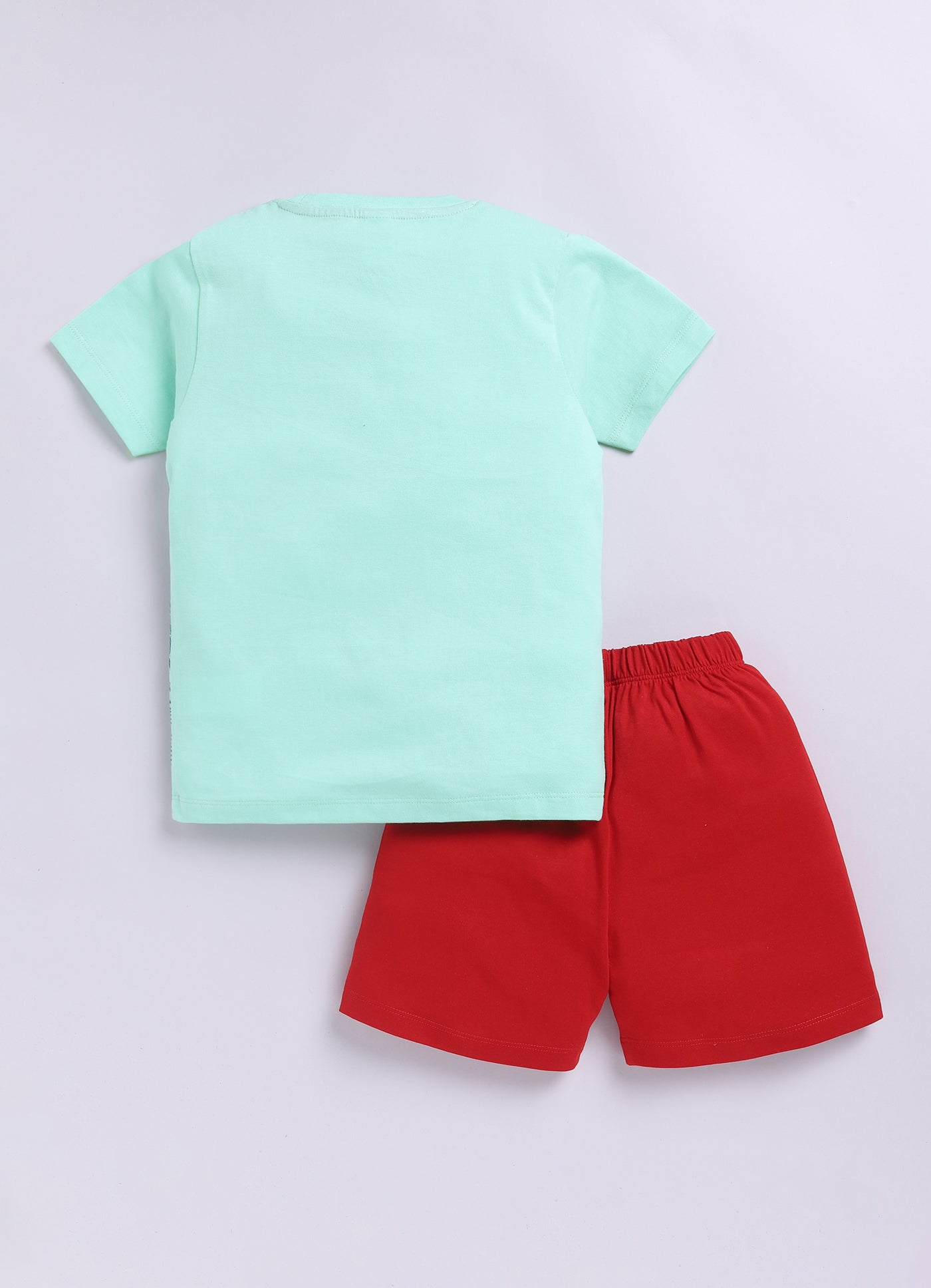 Baby Boys Casual T-shirt Shorts  (GREEN RED)