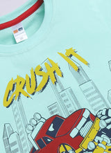 Baby Boys Casual T-shirt Shorts  (GREEN RED)