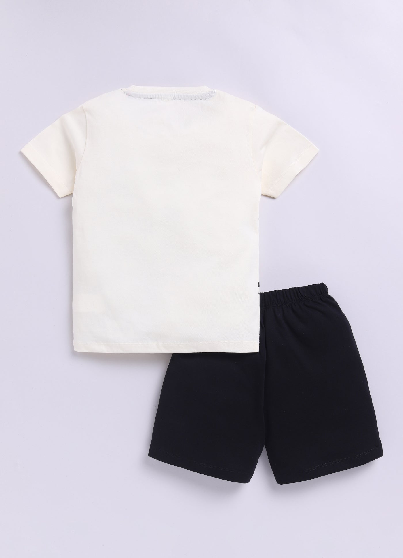 Baby Boys Casual T-shirt Shorts  (CREAM)