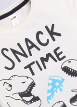 Baby Boys Casual T-shirt Shorts  (CREAM)