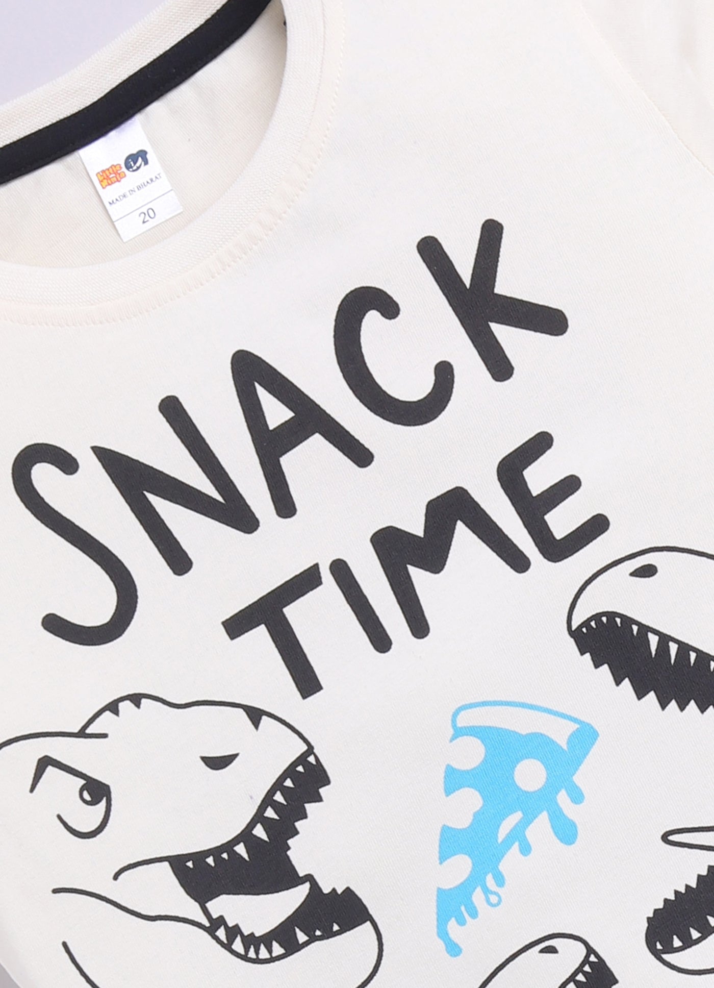 Baby Boys Casual T-shirt Shorts  (CREAM)