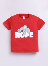 Baby Boys Casual T-shirt Shorts  (RED ALL)