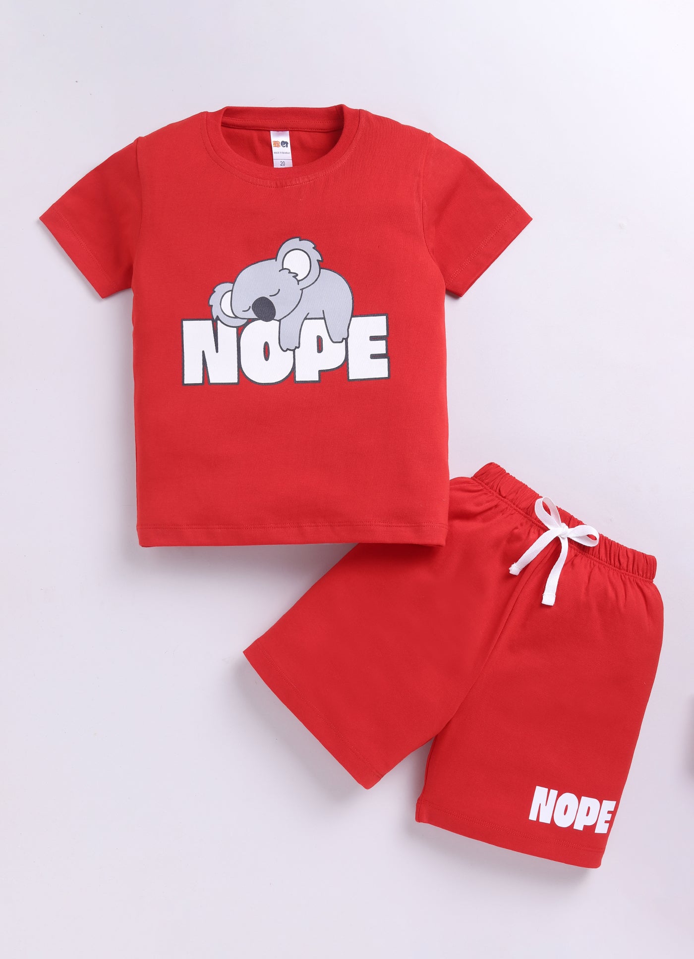 Baby Boys Casual T-shirt Shorts  (RED ALL)