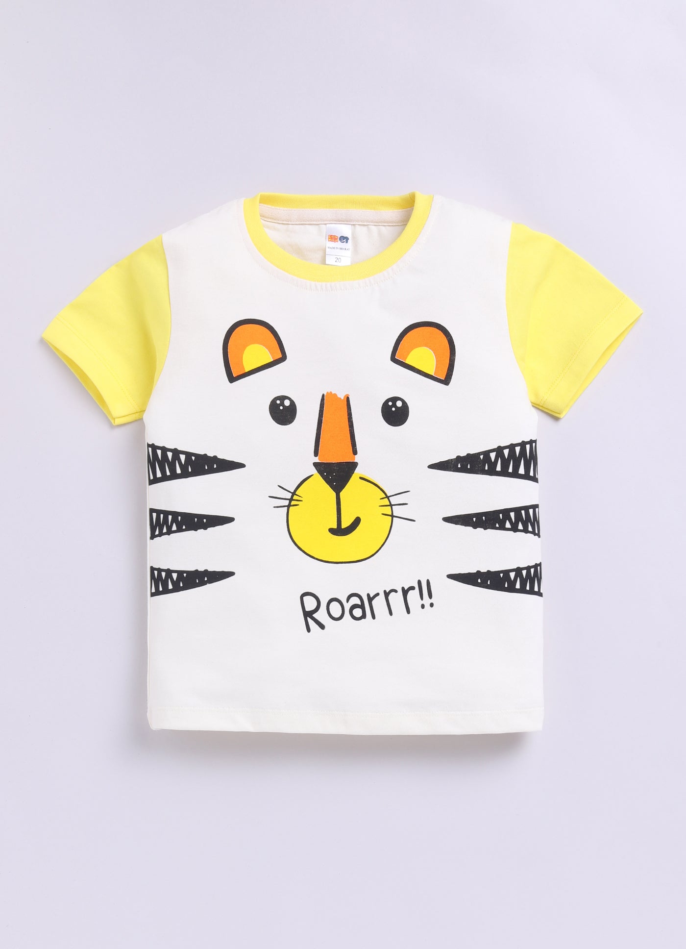 Baby Boys Casual T-shirt Shorts  (YELLOW)