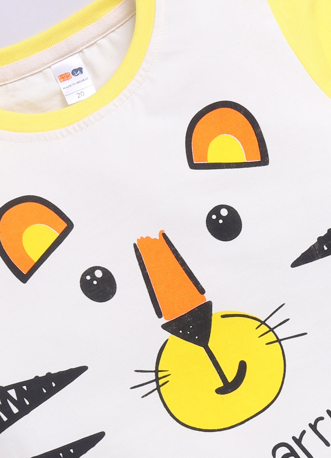 Baby Boys Casual T-shirt Shorts  (YELLOW)