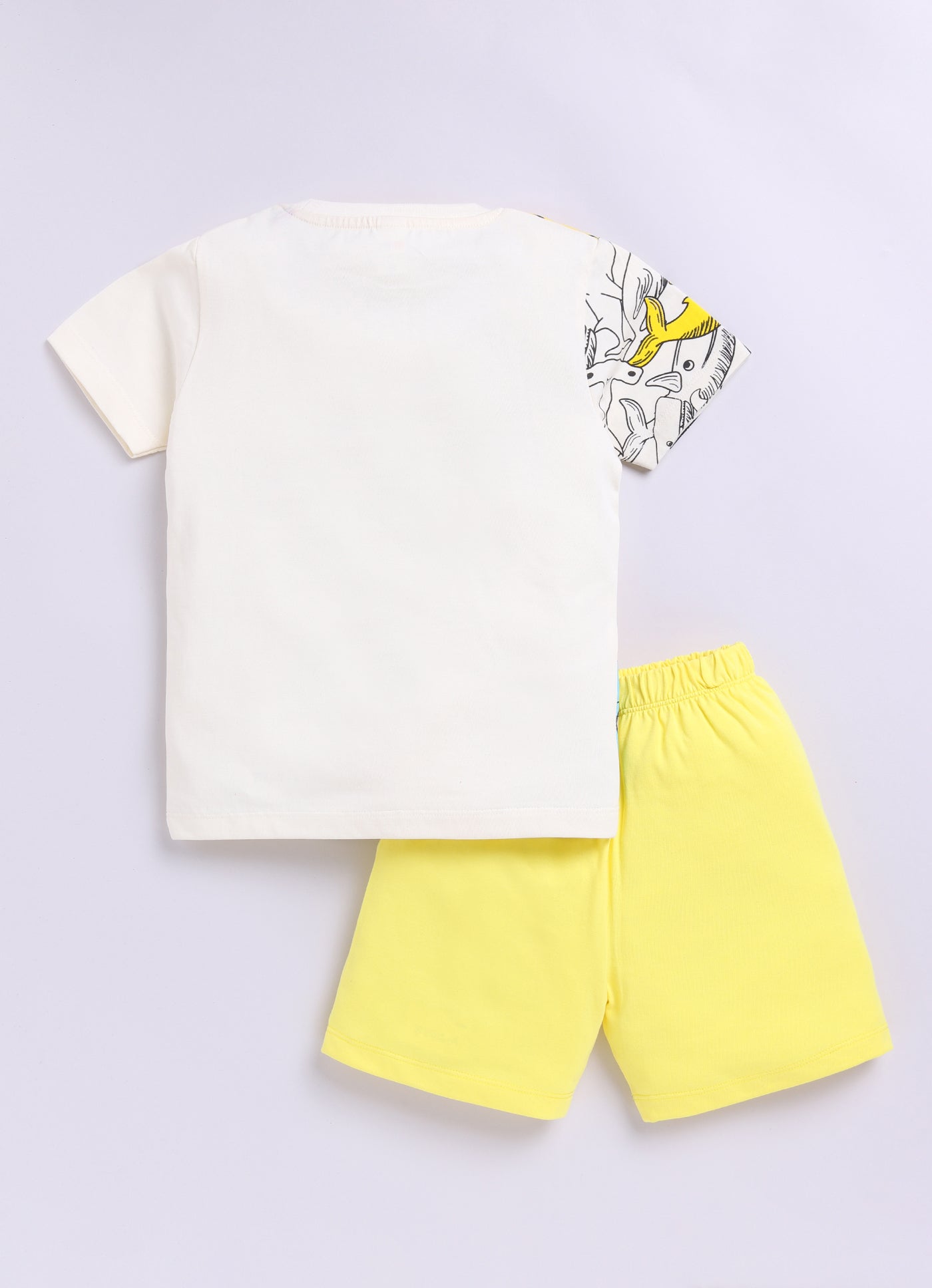 Baby Boys Casual T-shirt Shorts  (CREAM)