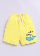 Baby Boys Casual T-shirt Shorts  (CREAM)