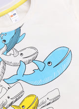 Baby Boys Casual T-shirt Shorts  (CREAM)