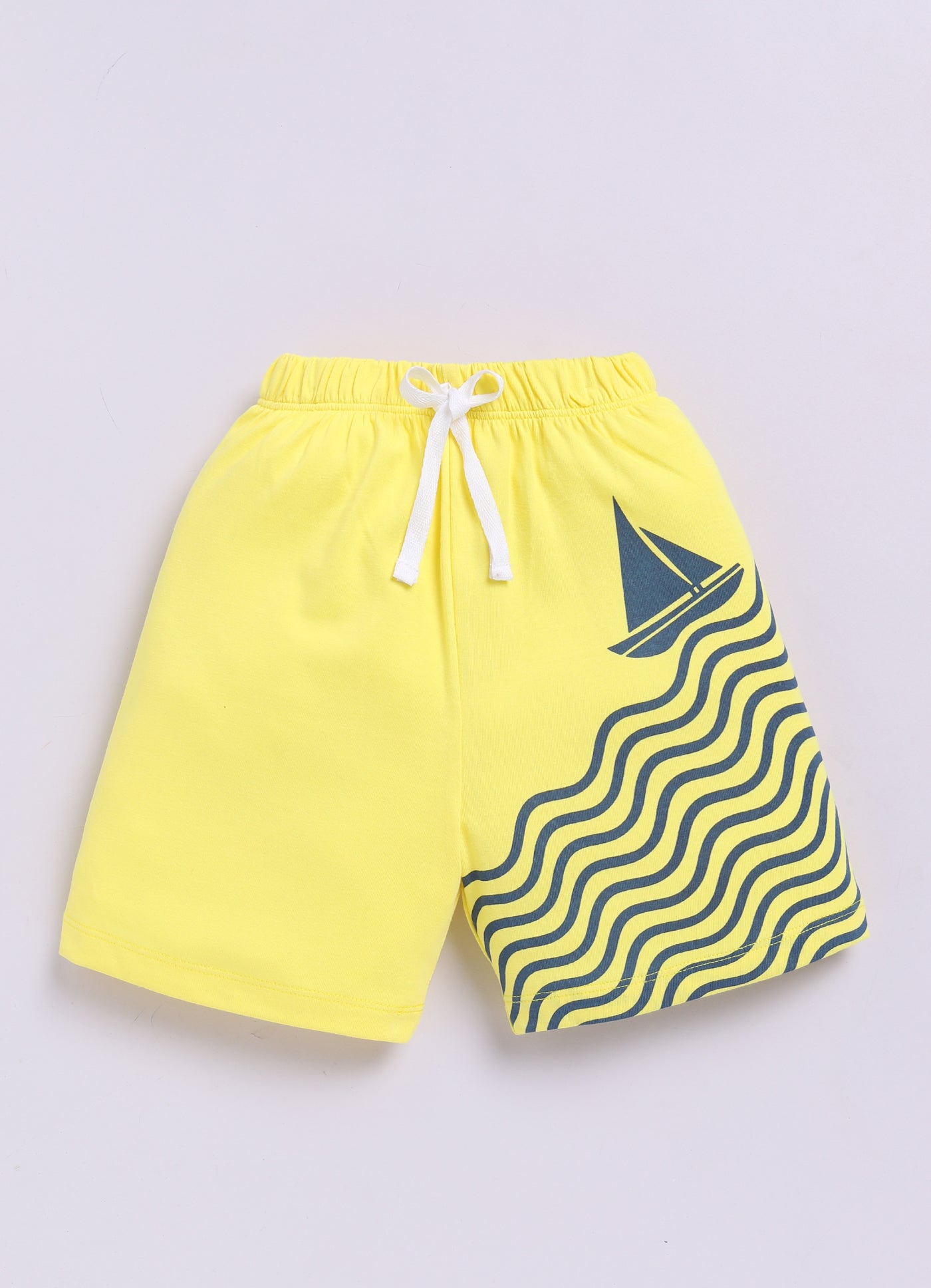 Baby Boys Casual T-shirt Shorts  (CREAM YELLOW)