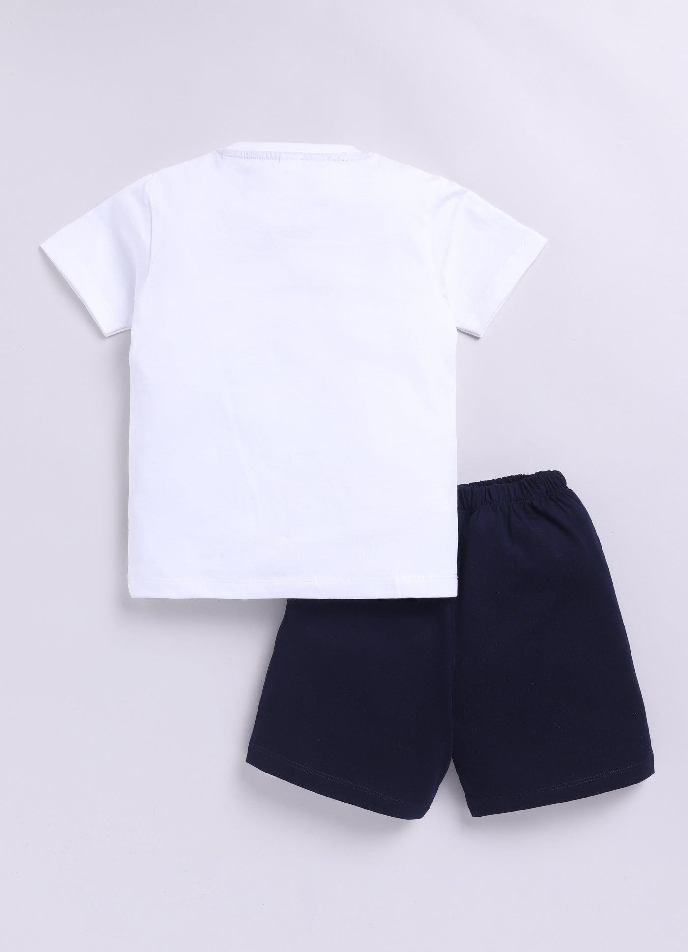 Baby Boys Casual T-shirt Shorts  (WHITE)