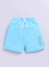 Baby Boys Casual T-shirt Shorts  (SKY WHITE)