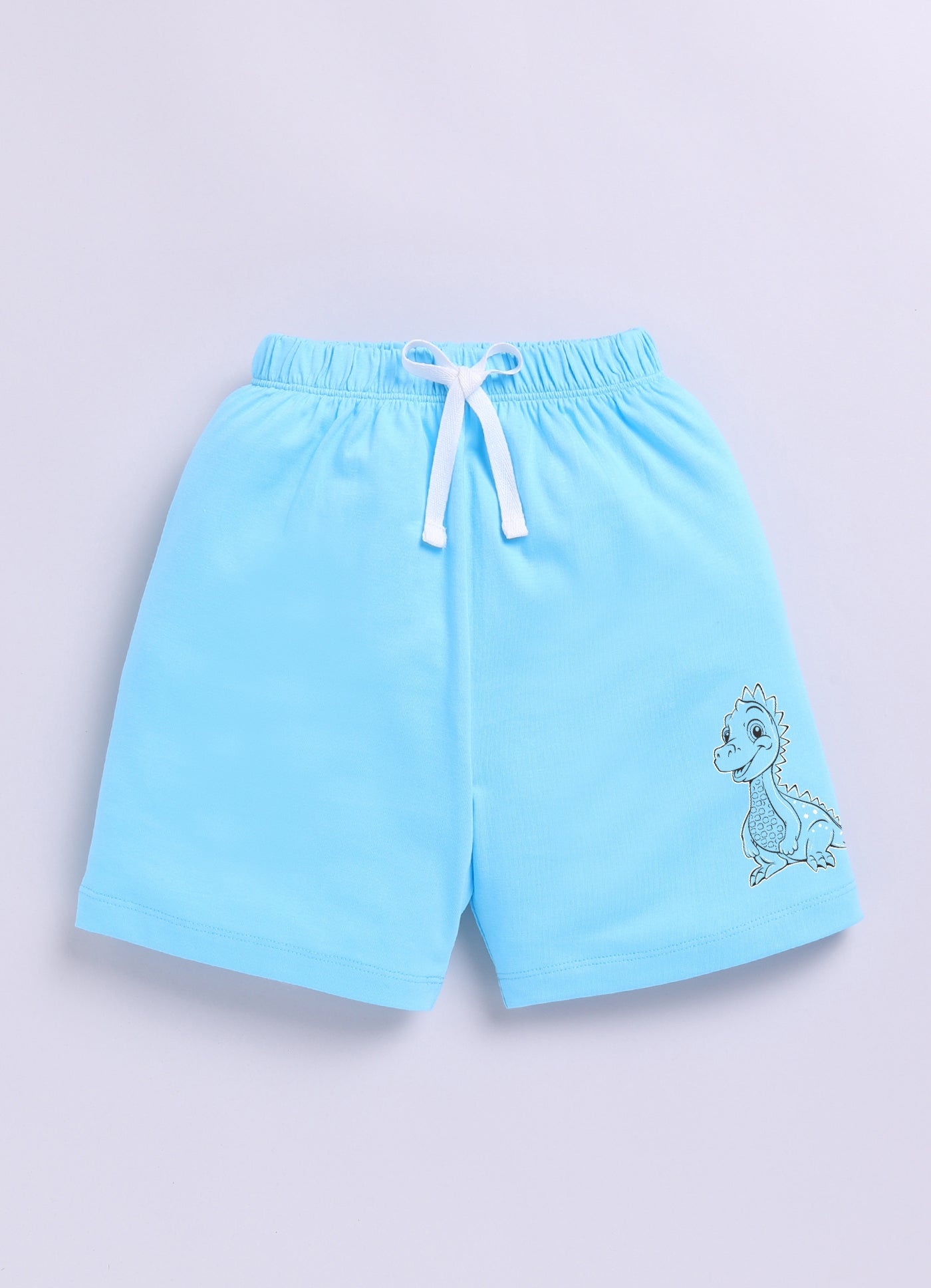 Baby Boys Casual T-shirt Shorts  (SKY WHITE)