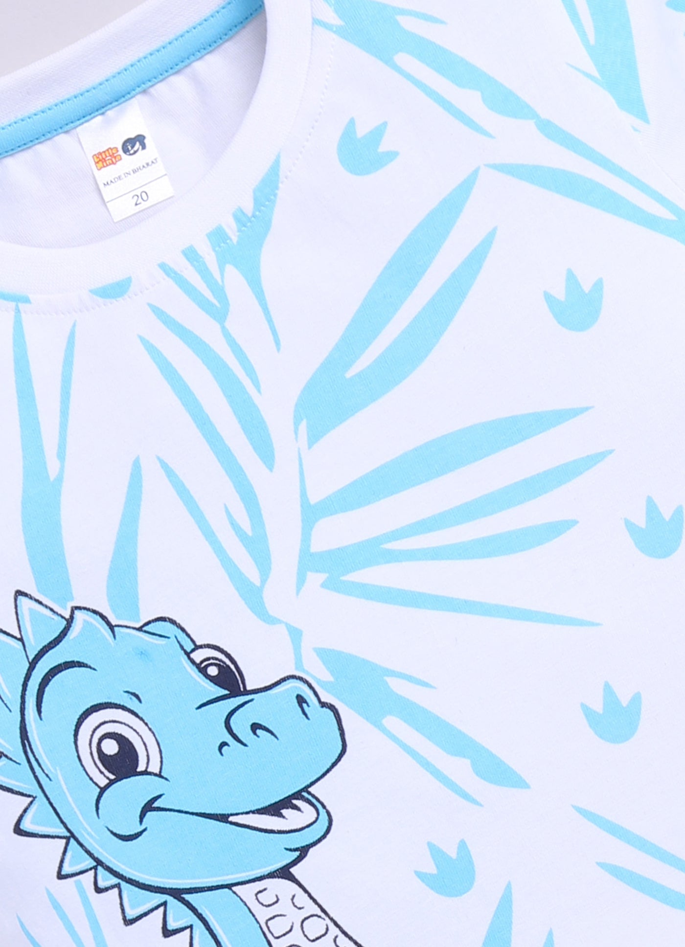 Baby Boys Casual T-shirt Shorts  (SKY WHITE)