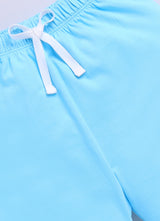 Baby Boys Casual T-shirt Shorts  (SKY WHITE)