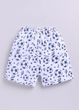 Baby Boys Casual T-shirt Shorts  (RED WHITE)