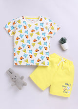 Baby Boys Casual T-shirt Shorts  (Multi)