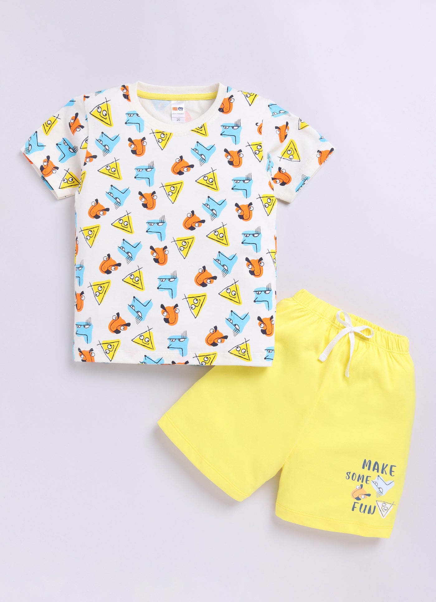 Baby Boys Casual T-shirt Shorts  (Multi)