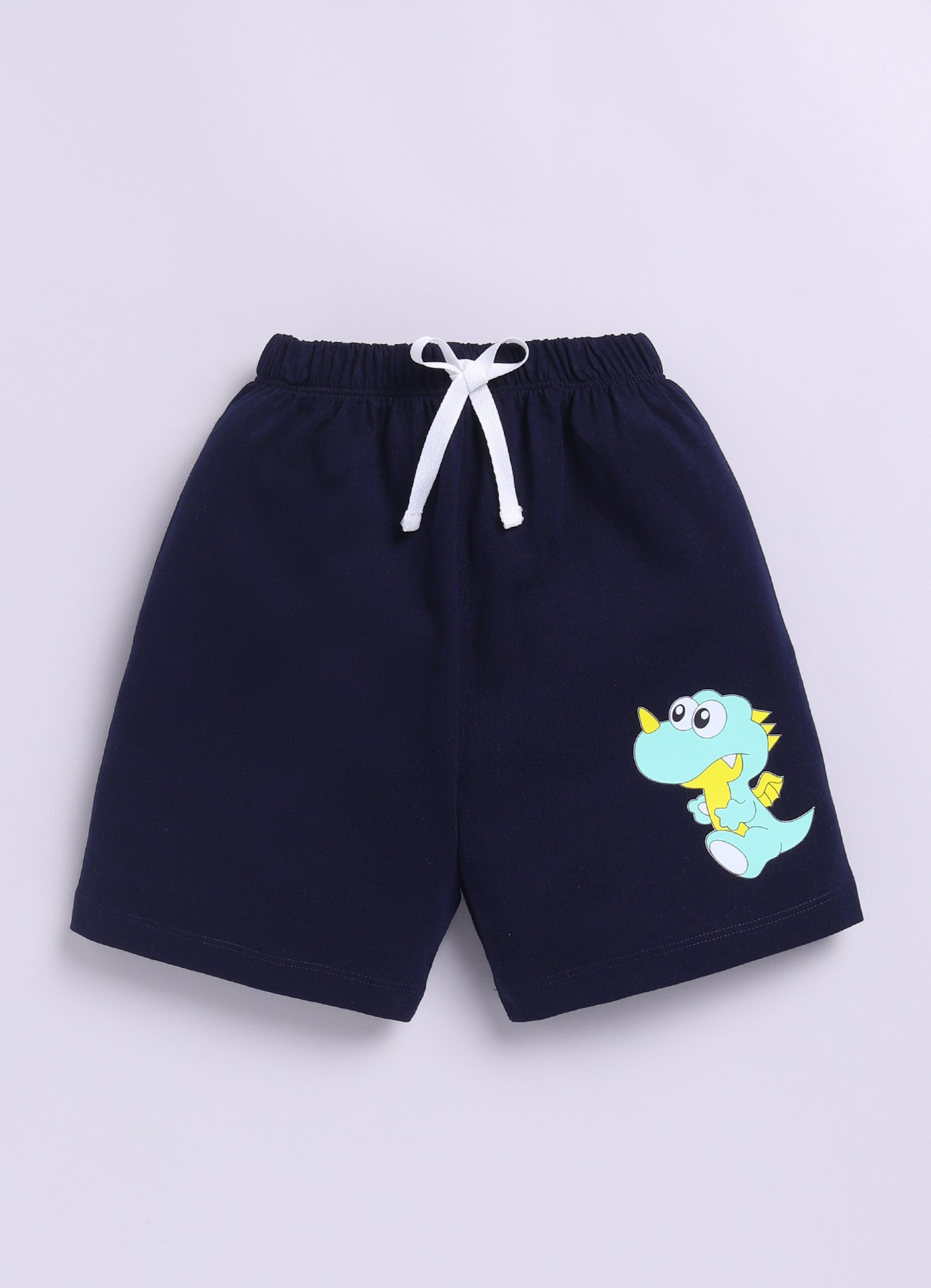 Baby Boys Casual T-shirt Shorts  (WHITE BLUE)