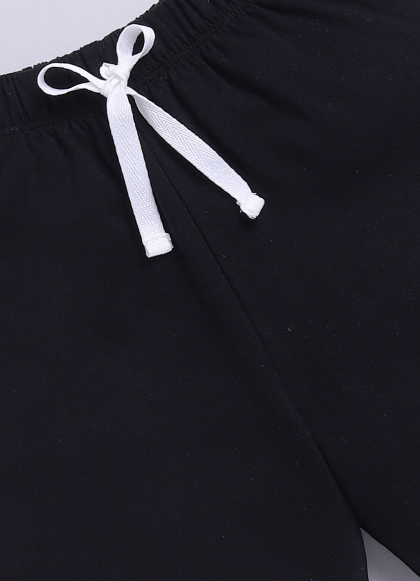 Baby Boys Casual T-shirt Shorts  (WHITE BLACK)