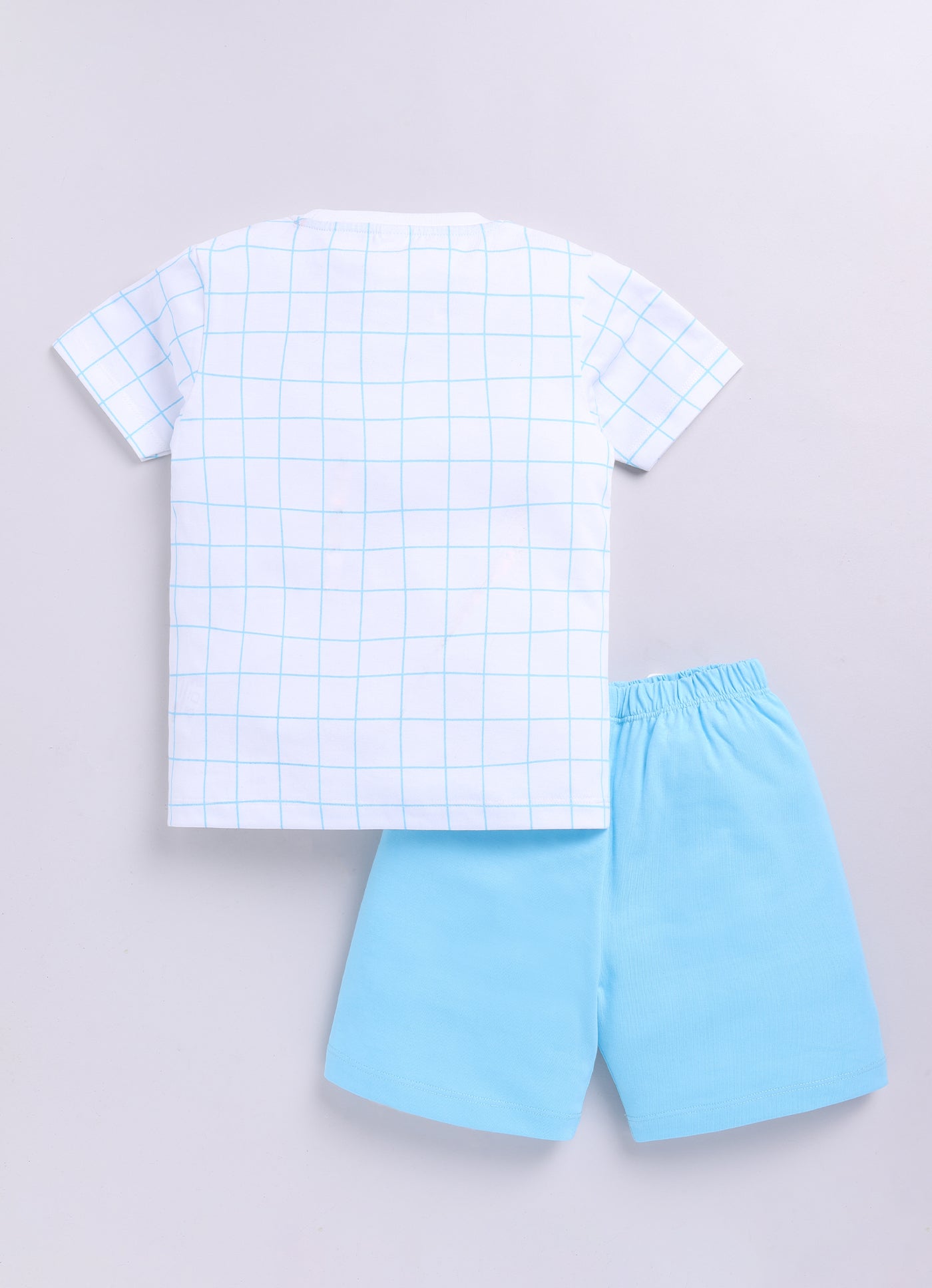 Baby Boys Casual T-shirt Shorts  (WHITE SKY)