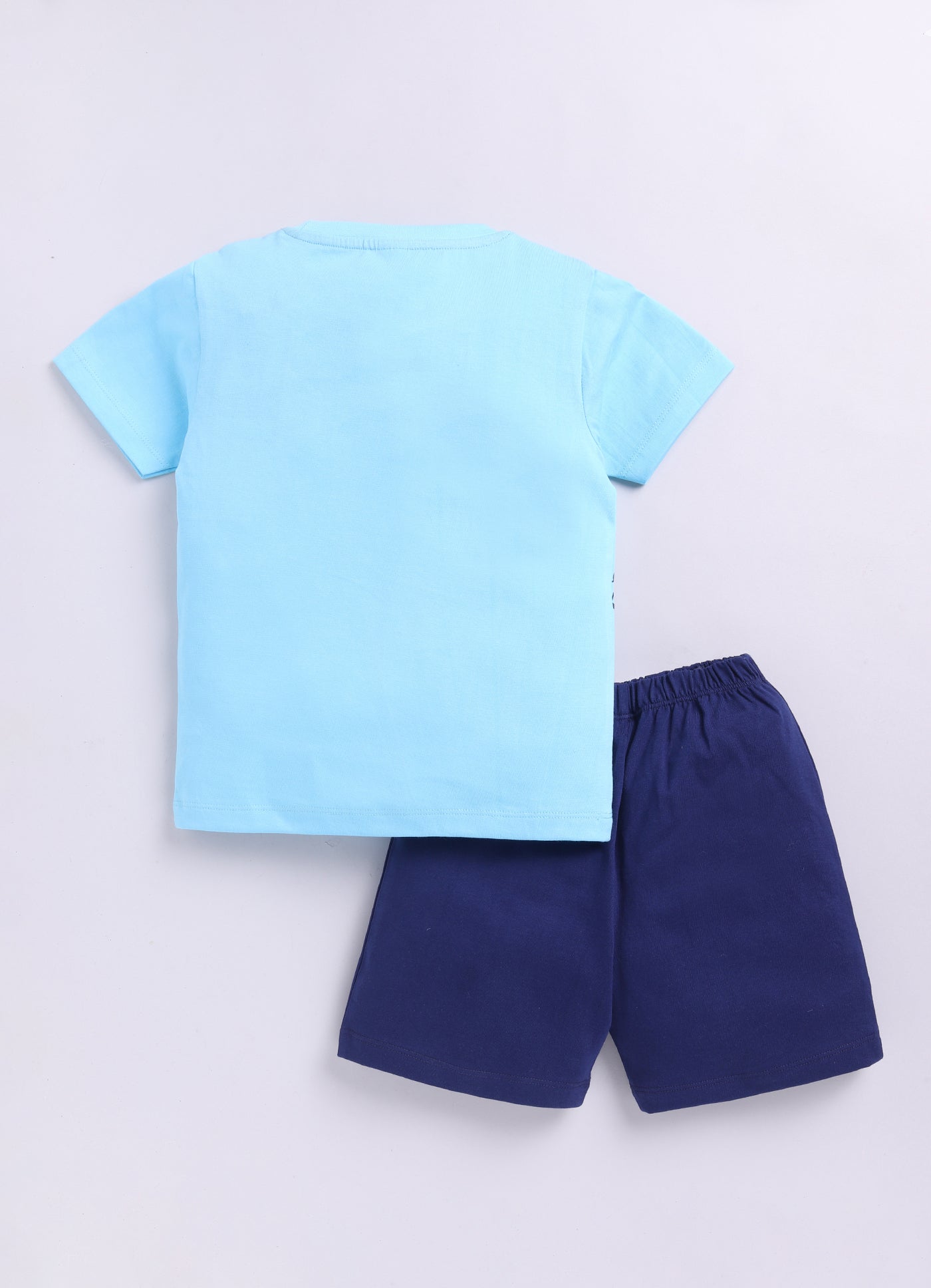 Baby Boys Casual T-shirt Shorts  (BLUE)