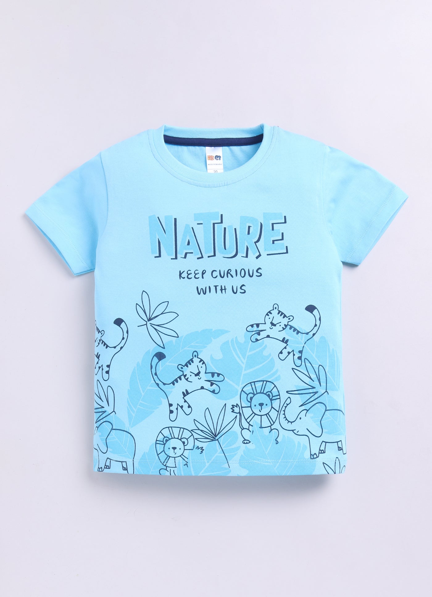 Baby Boys Casual T-shirt Shorts  (BLUE)