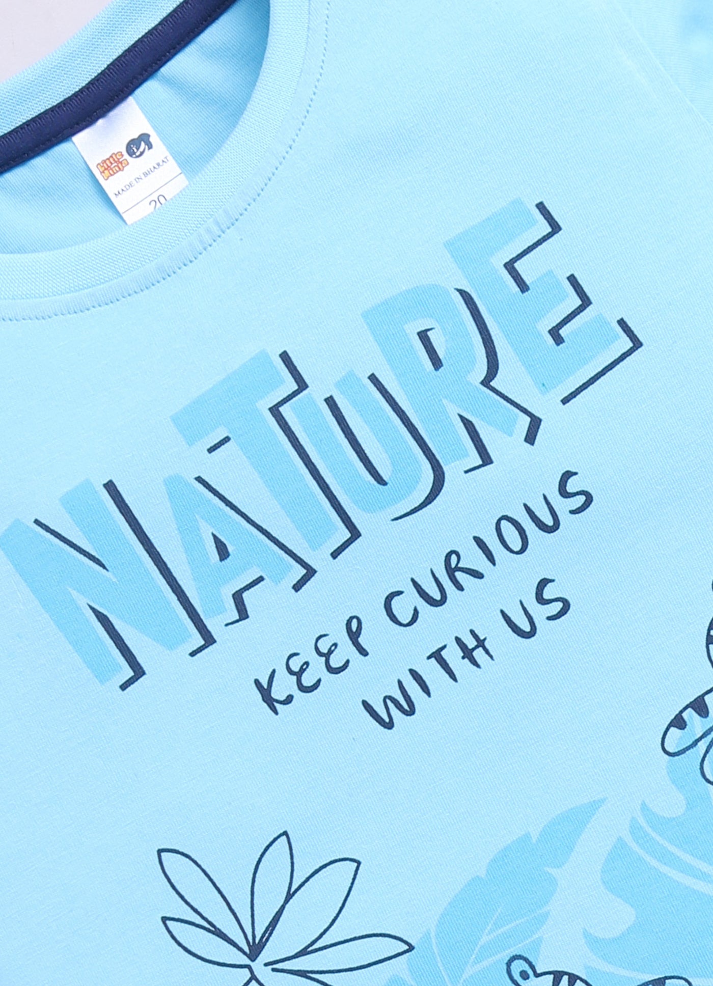 Baby Boys Casual T-shirt Shorts  (BLUE)