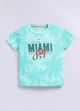 Baby Boys Casual T-shirt Shorts  (GREEN)