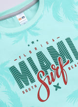 Baby Boys Casual T-shirt Shorts  (GREEN)