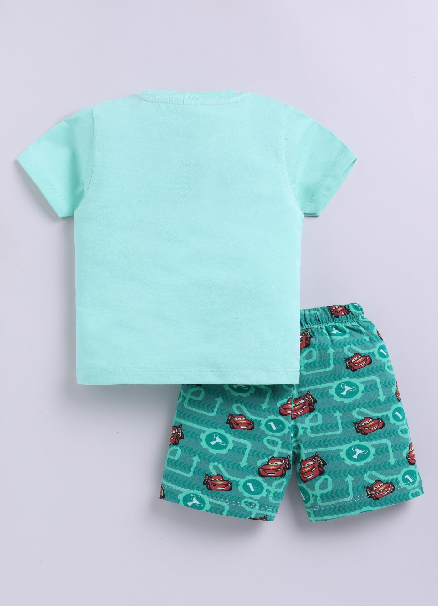 Baby Boys Casual T-shirt Shorts  (SEA GREEN)