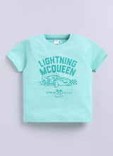 Baby Boys Casual T-shirt Shorts  (SEA GREEN)