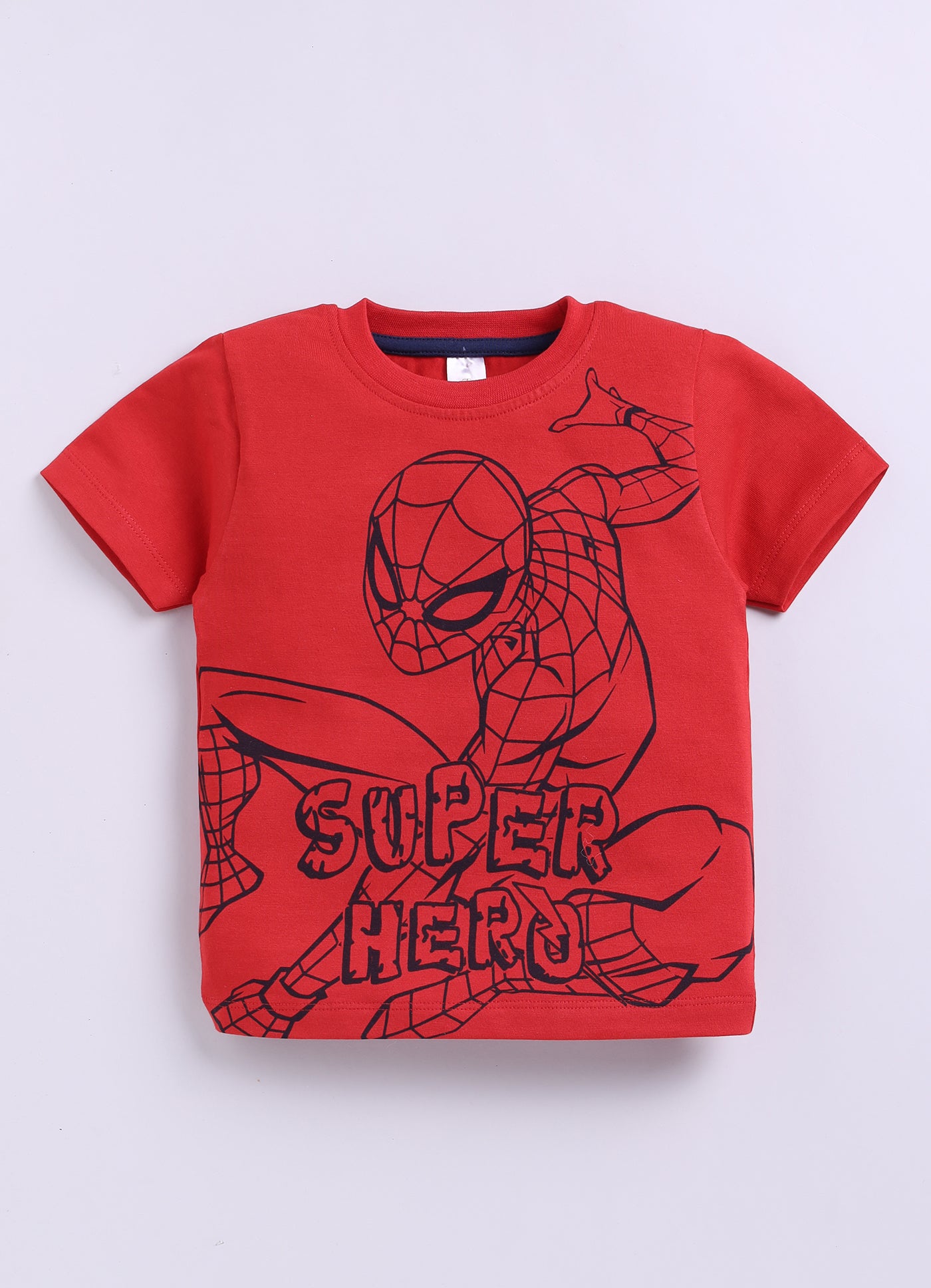 Baby Boys Spiderman Casual T-shirt Shorts  (RED)