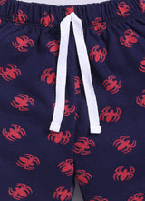 Baby Boys Spiderman Casual T-shirt Shorts  (RED)