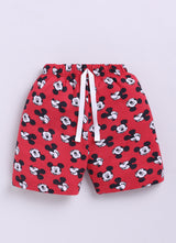 Baby Boys Mickey Casual T-shirt Shorts  (WHITE)