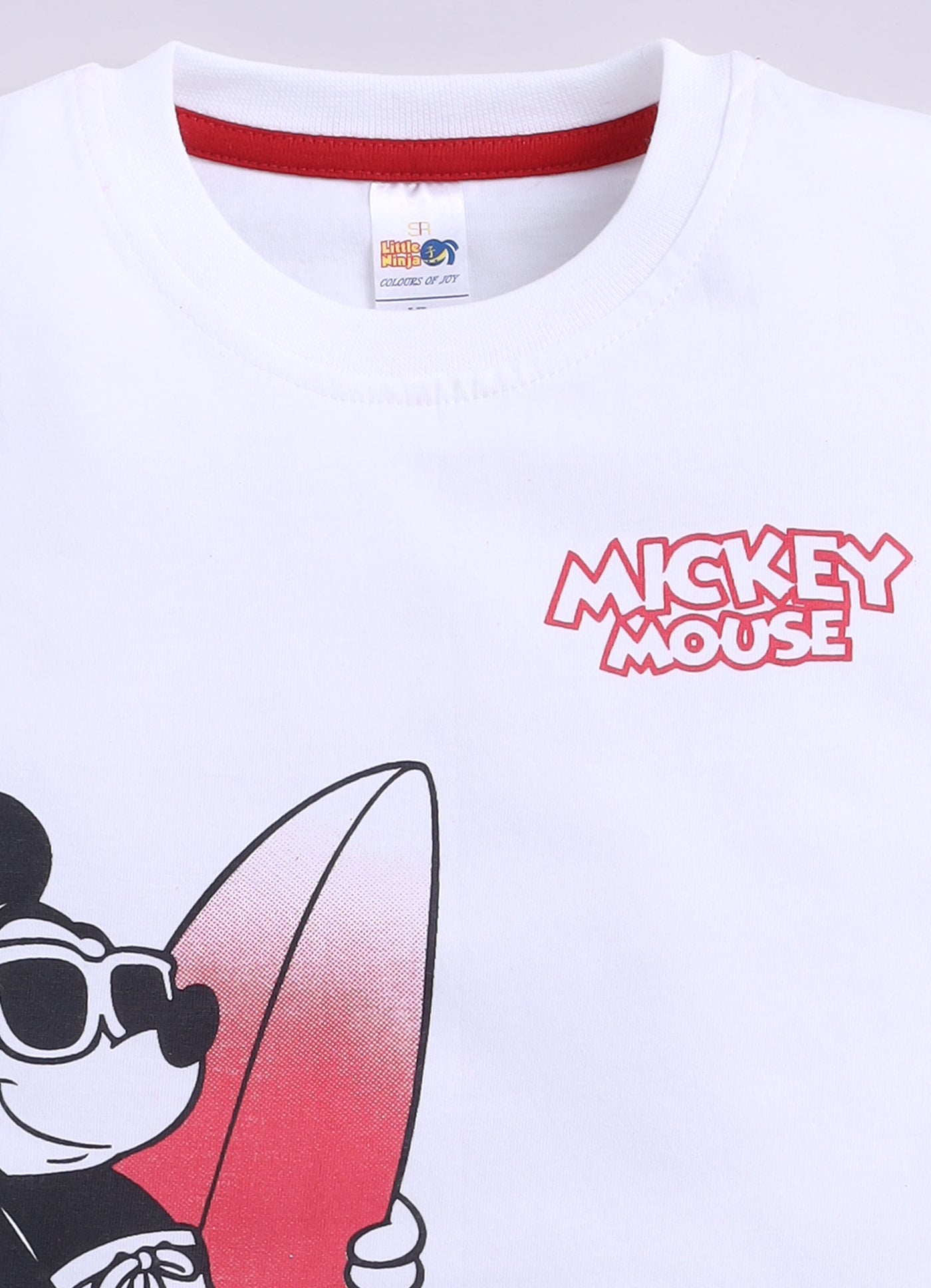 Baby Boys Mickey Casual T-shirt Shorts  (WHITE)