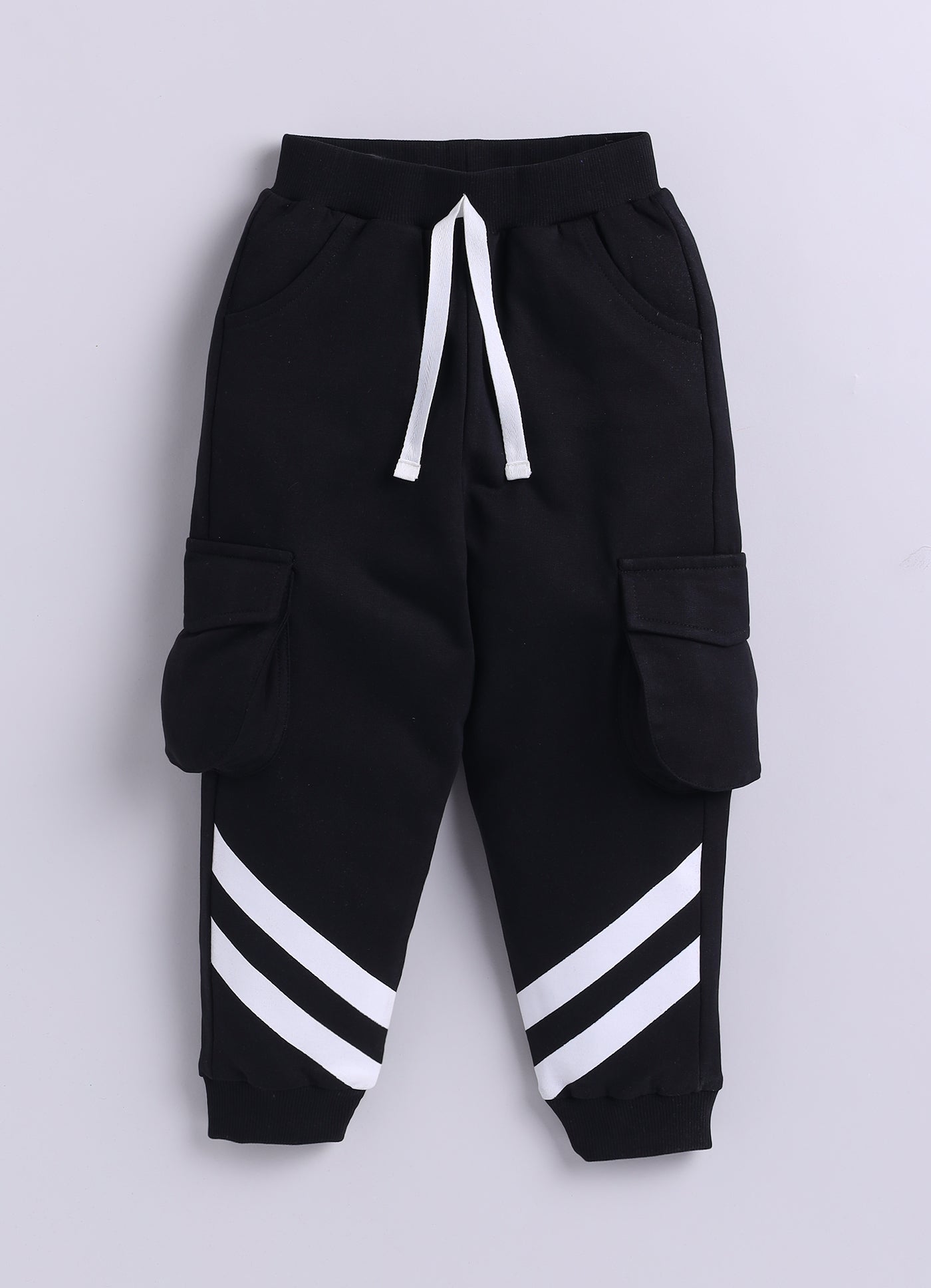 Baby Boys Casual Sweatshirt Track Pants  (Black)