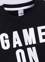 Baby Boys Casual Sweatshirt Track Pants  (Black)