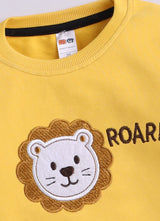 Baby Boys Casual Sweatshirt Track Pants  (YELLOW BLACK)