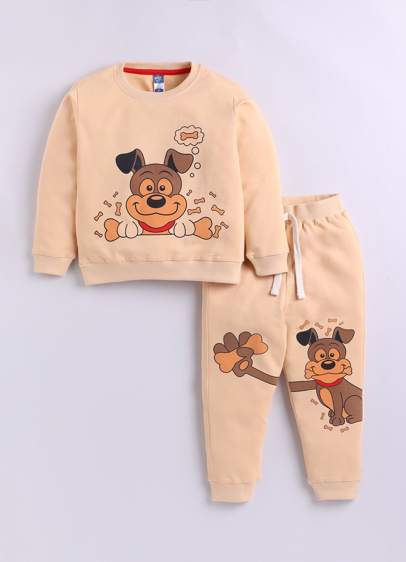 Baby Boys Casual Sweatshirt Track Pants  (BEIGE)