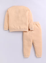 Baby Boys Casual Sweatshirt Track Pants  (BEIGE)