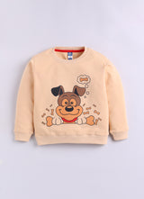 Baby Boys Casual Sweatshirt Track Pants  (BEIGE)