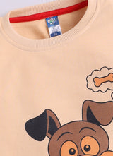 Baby Boys Casual Sweatshirt Track Pants  (BEIGE)