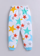 Baby Boys Casual Sweatshirt Track Pants  (WHITE)